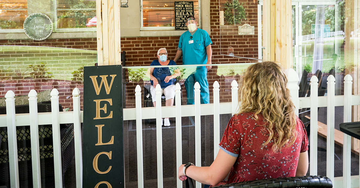 Longterm Care Facility Workers Preparing for Return of Visitors