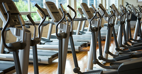 gym, health club, fitness center, exercise equipment, treadmill