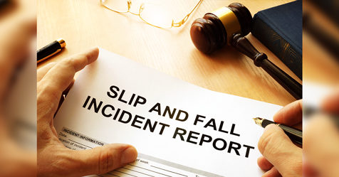 Slip and fall incident report