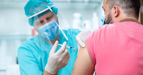 person receiving vaccine