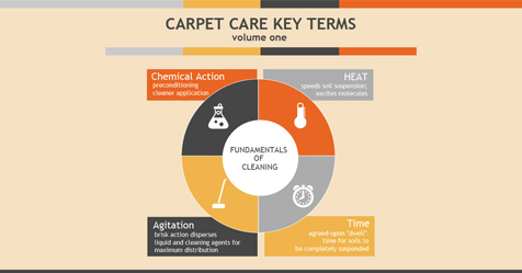 Graphic of Four carpet care key terms
