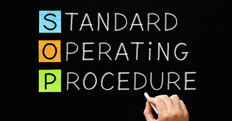 Standard Operating Procedure, chalkboard