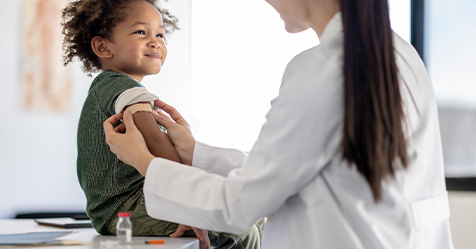 child getting a vaccine