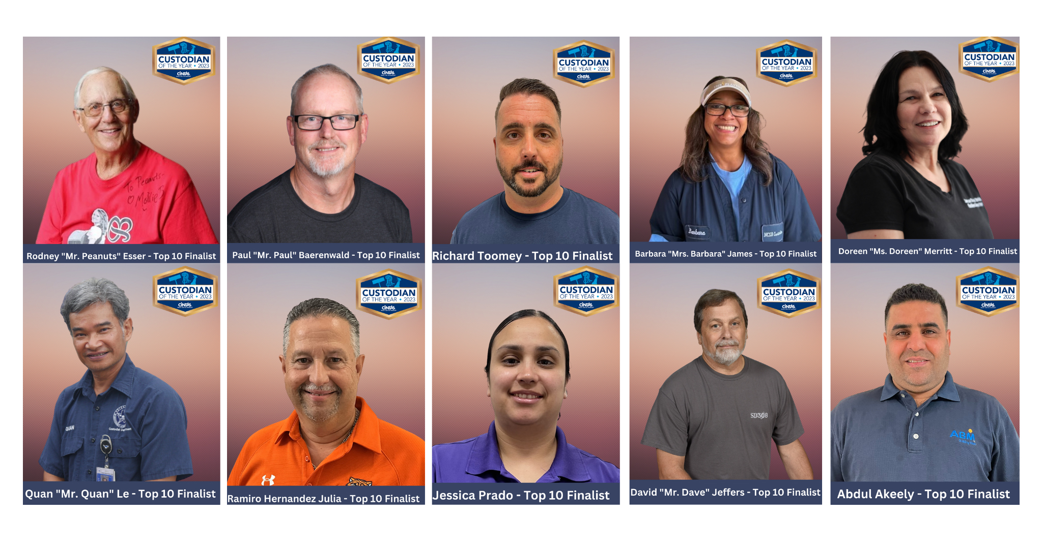 Cintas Announces Finalists for 2023 Custodian of the Year Cleaning