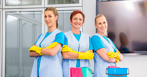 women cleaning staff