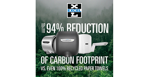 Excel Dryer’s Hand Dryers Slash Carbon Footprint