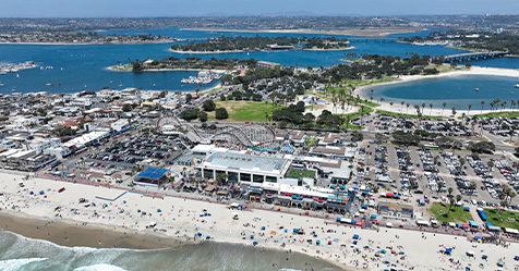 Mission Bay Beach in San Diego
