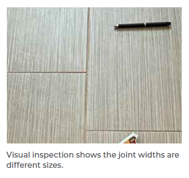 Visual inspection of floor