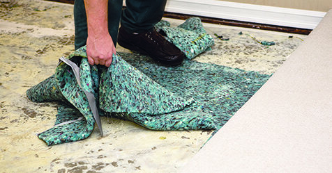 water soaked carpet