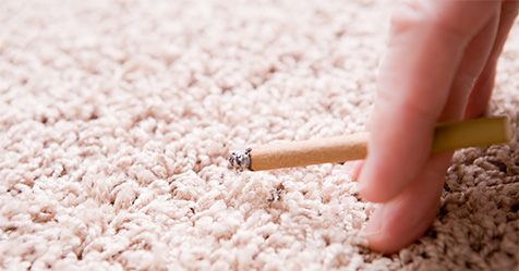 cigarette on carpet