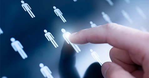 selecting a human icon