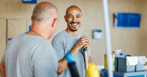 male clean