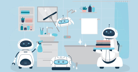 robots cleaning